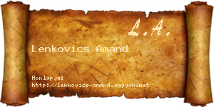 Lenkovics Amand névjegykártya